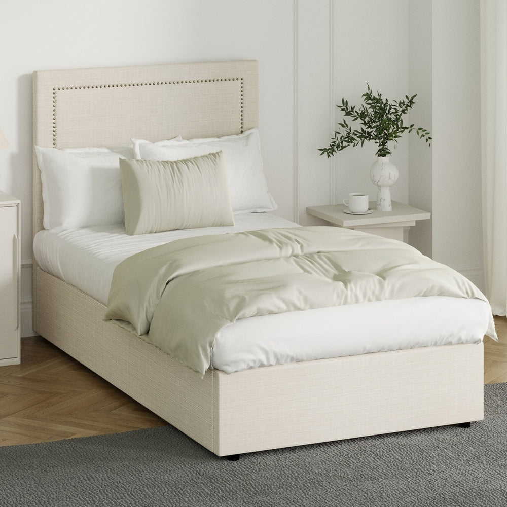 Oikiture Bed Frame King Single Gas Lift Base Storage ADI