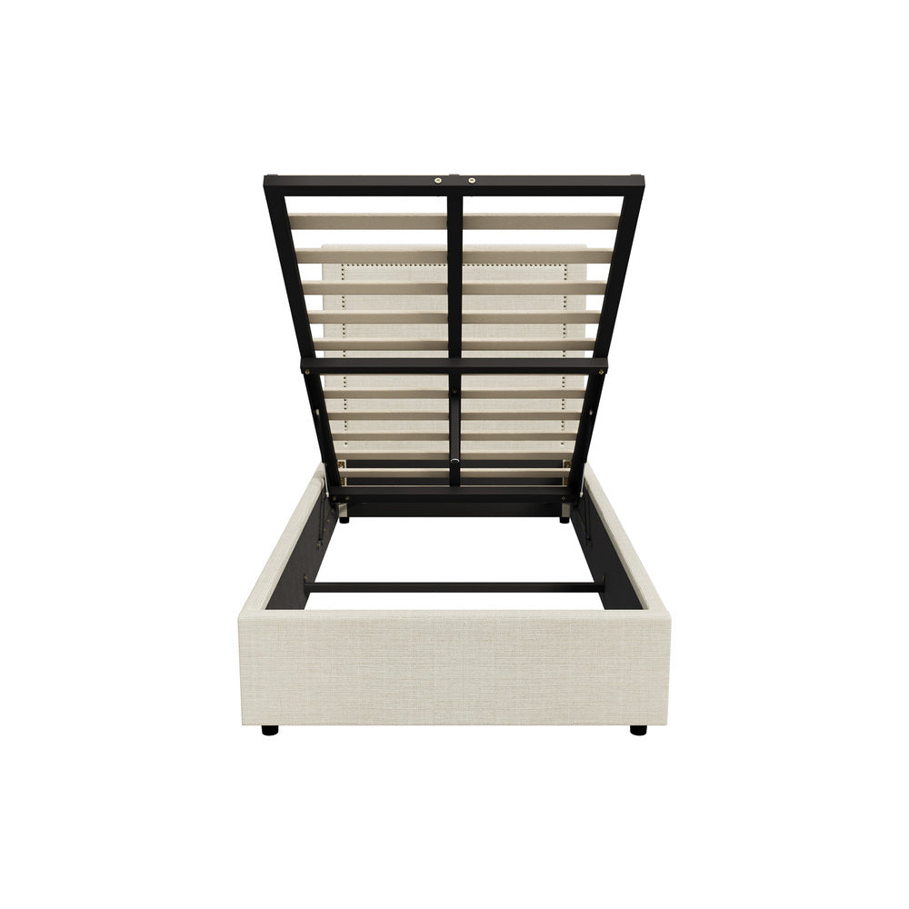 Oikiture Bed Frame King Single Gas Lift Base Storage ADI