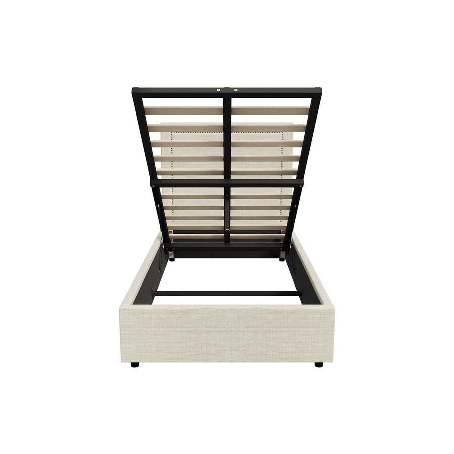 Oikiture Bed Frame King Single Gas Lift Base Storage ADI, Gas Lift