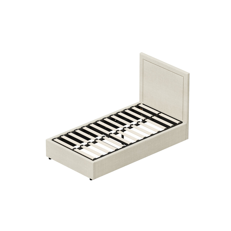 Oikiture Bed Frame King Single Gas Lift Base Storage ADI, image 4