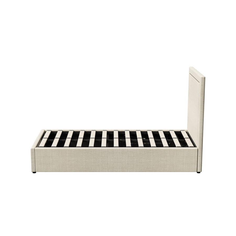 Oikiture Bed Frame King Single Gas Lift Base Storage ADI, image 8