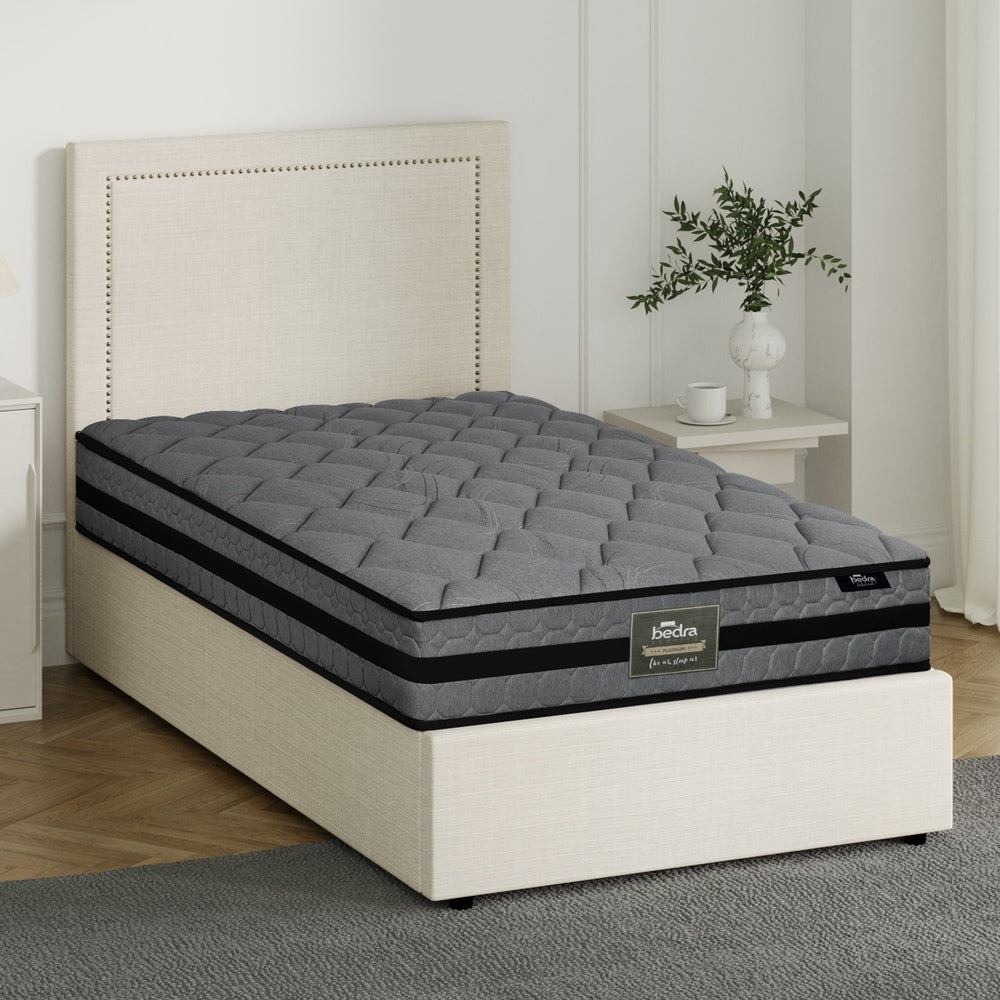 Oikiture Bed Frame With Mattress Set King Single Gas Lift Storage ADI