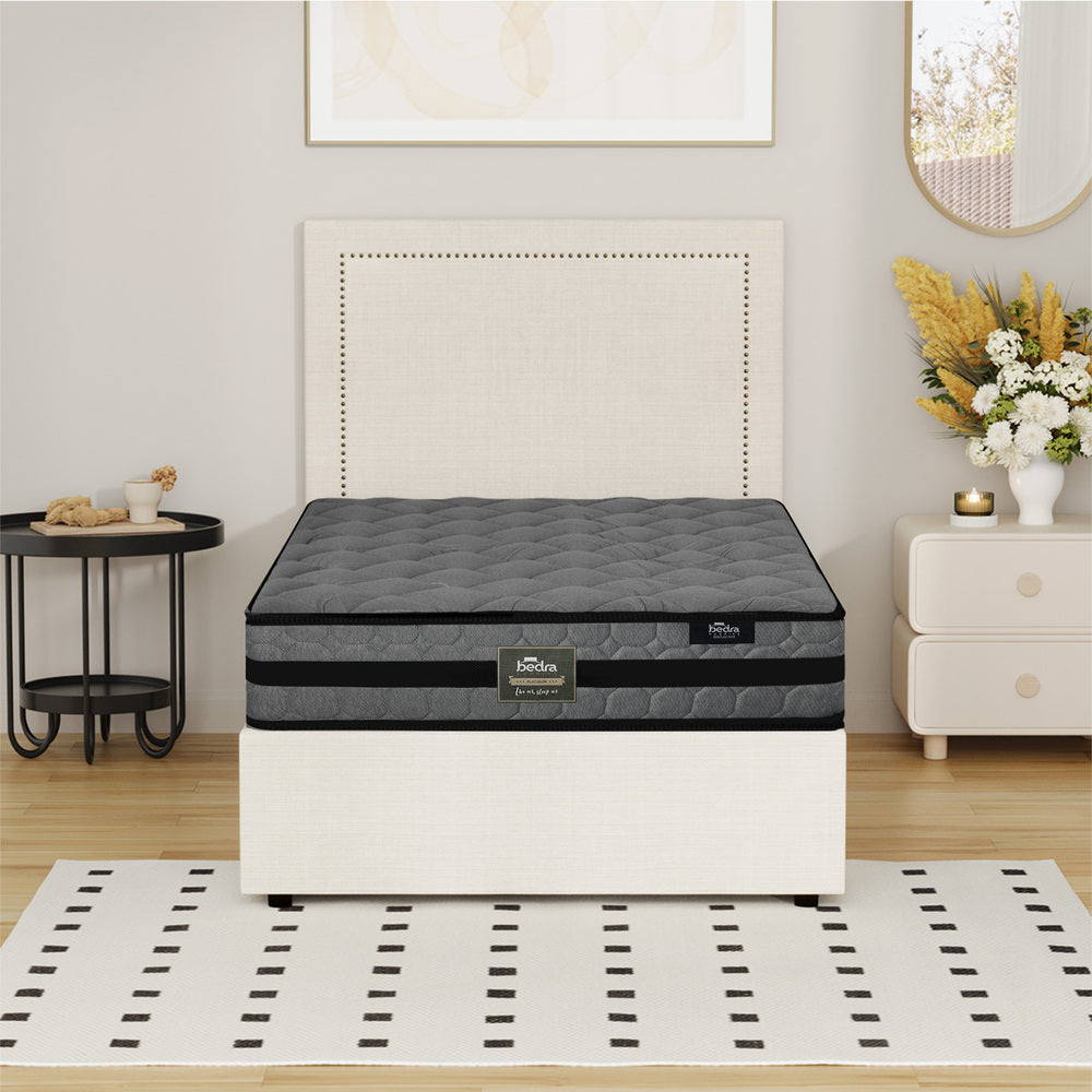 Oikiture Bed Frame With Mattress Set King Single Gas Lift Storage ADI