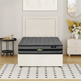 Oikiture Bed Frame With Mattress Set King Single Gas Lift Storage ADI - Rear View