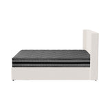 Oikiture Bed Frame with Mattress Set King Size Gas Lift Boucle BILY