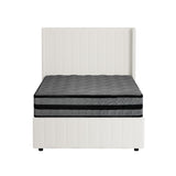 Oikiture Bed Frame with Mattress Set King Single Gas Lift Boucle BILY - Top-Down View