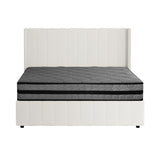 Oikiture Bed Frame with Mattress Set Queen Size Gas Lift Boucle BILY - Rear View