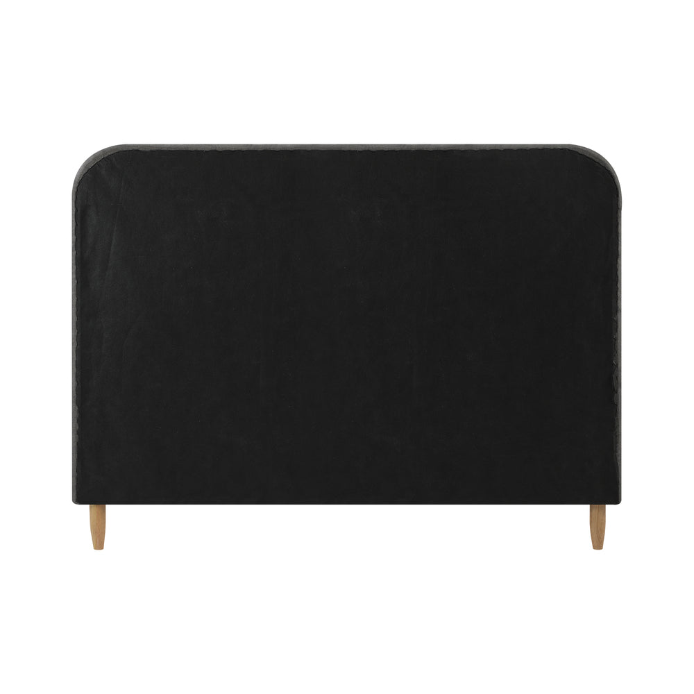 Oikiture Bed Frame Double Size Fabric Grey BOB