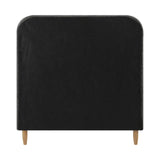 Oikiture Bed Frame King Single Size Fabric Grey BOB - Rear View