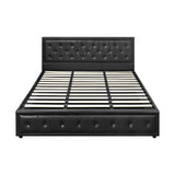 Oikiture King Bed Frame with Storage Space Gas Lift Black - Extra Image