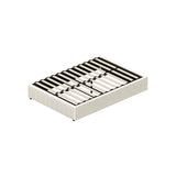 Oikiture Bed Frame Double Size Gas Lift Storage Base Velvet Cream - Close-Up Angle