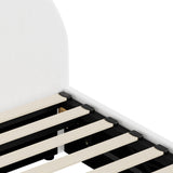 Oikiture Bed Frame King Size With Gas Lift Base PU Leather White - Extra Image