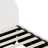 Oikiture Bed Frame King Single With Gas Lift Base PU Leather White