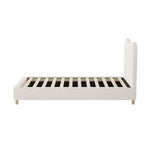 Oikiture Bed Frame Single Size White Boucle Cloud Shape, image 5