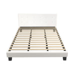 Oikiture Bed Frame King Size White Boucle, image 3