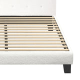 Oikiture Bed Frame Queen Size White Boucle