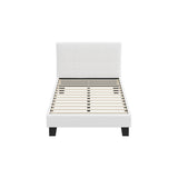 Oikiture Bed Frame King Single Base White Boucle TOFU