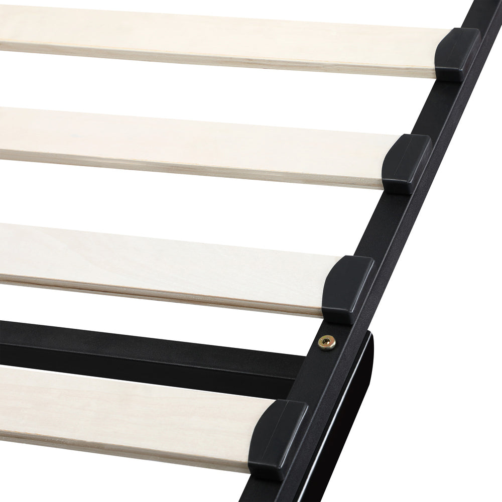 Oikiture Bed Frame Double Size Gas Lift Base With Storage