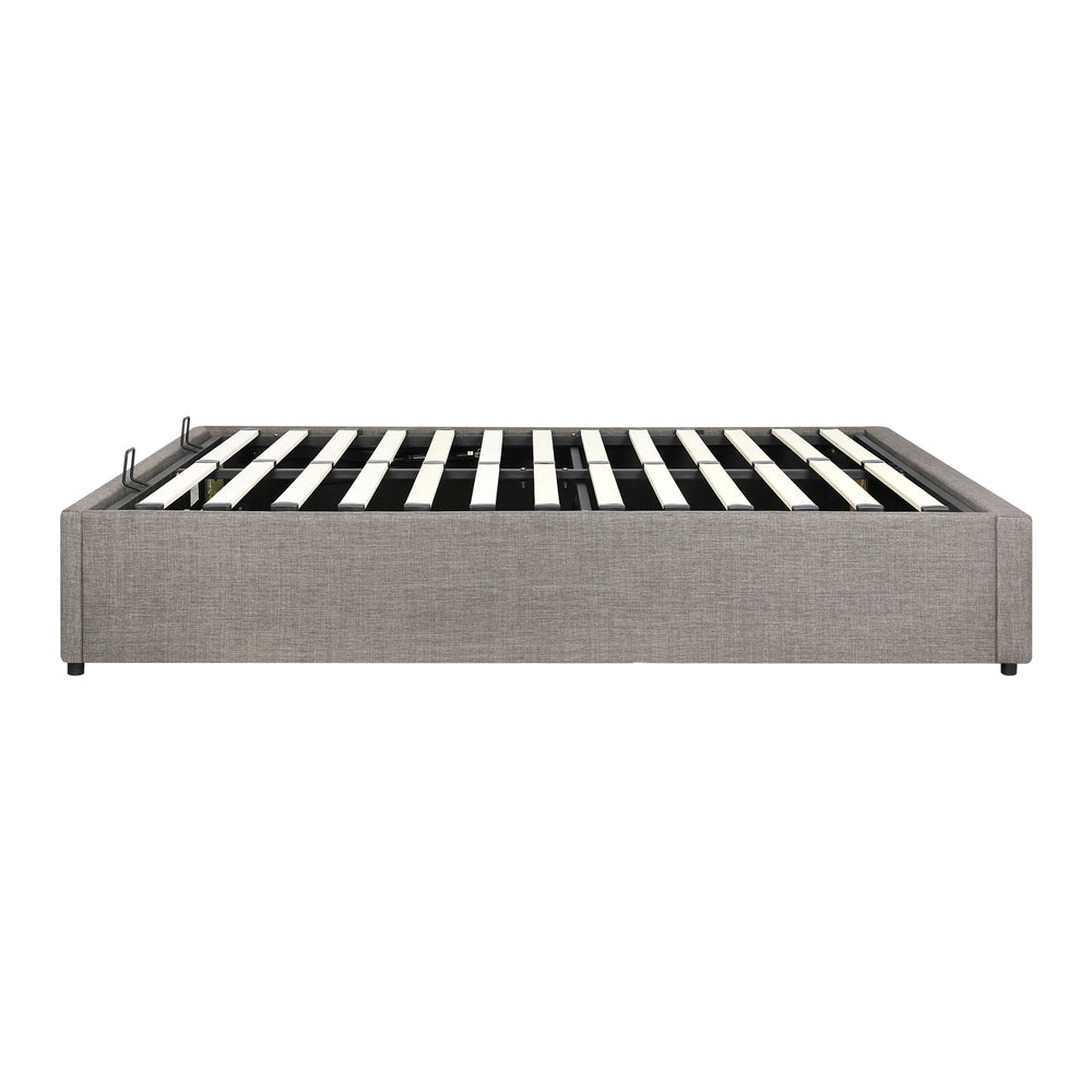 Oikiture Bed Frame Double Size Gas Lift Base With Storage