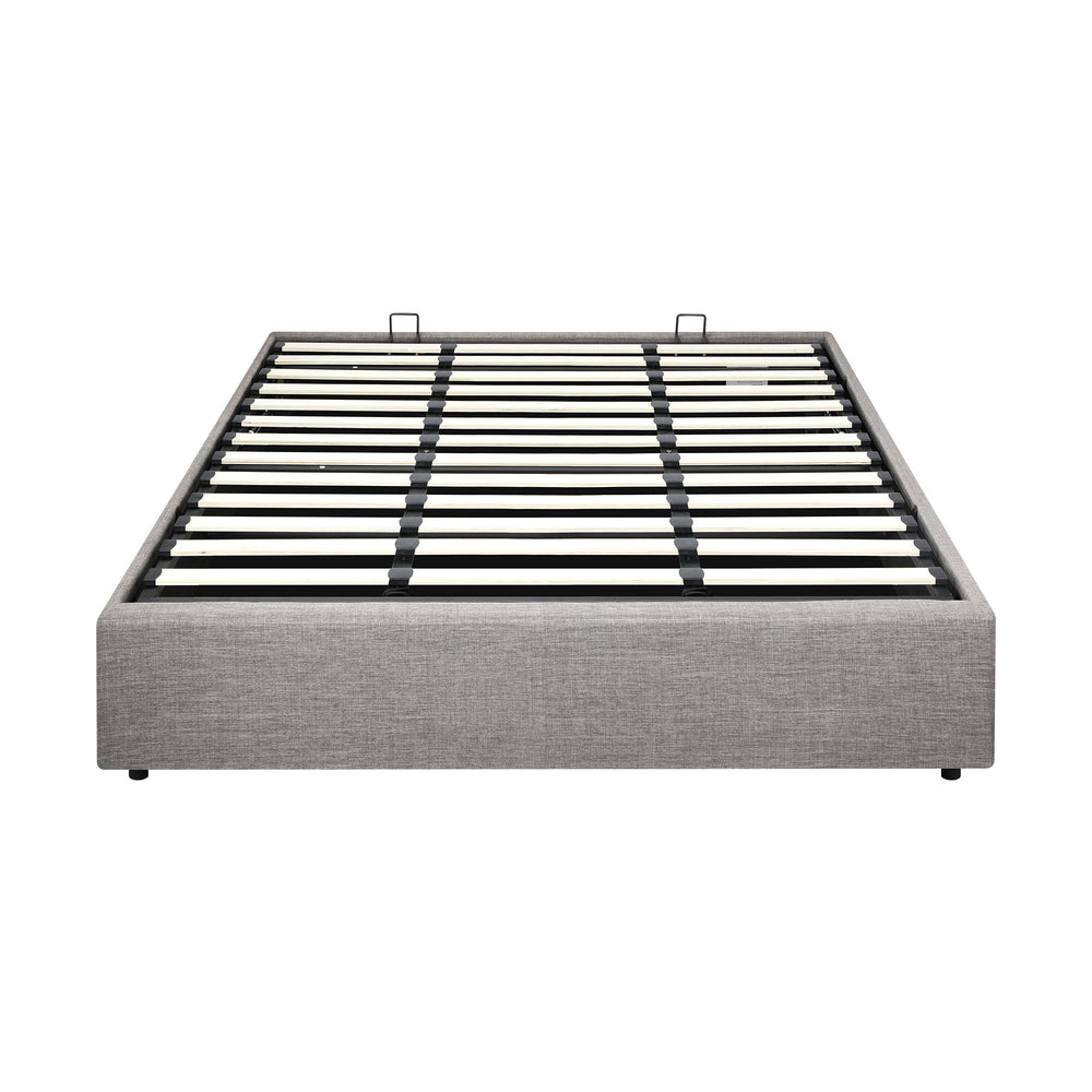 Oikiture Bed Frame King Size Gas Lift Base With Storage
