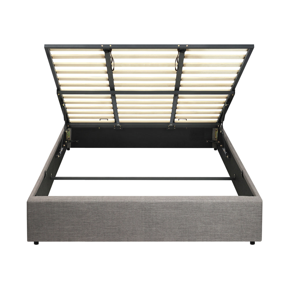 Oikiture Bed Frame King Size Gas Lift Base With Storage