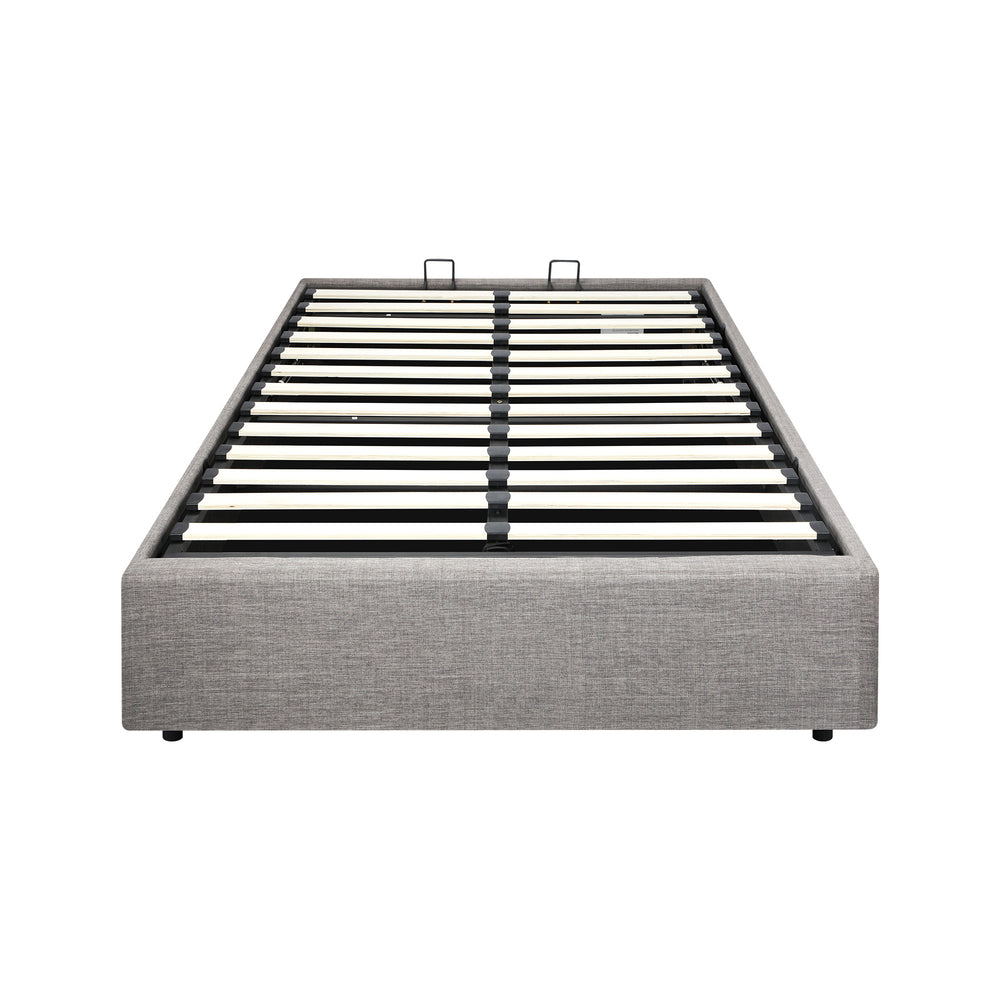 Oikiture Bed Frame King Single Size Gas Lift Base With Storage