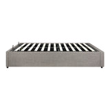 Oikiture Bed Frame King Single Size Gas Lift Base With Storage - Low Angle