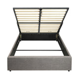Oikiture Bed Frame King Single Size Gas Lift Base With Storage - Front View