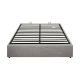 Oikiture Bed Frame Queen Size Gas Lift Base With Storage - Side View