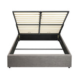 Oikiture Bed Frame Queen Size Gas Lift Base With Storage - Front View