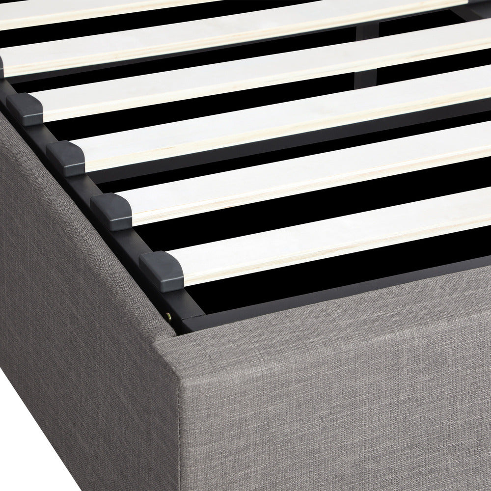 Oikiture Bed Frame Single Size Gas Lift Base With Storage