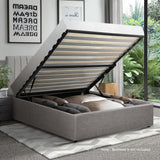 Oikiture Bed Frame Single Size Gas Lift Base With Storage