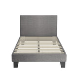 Oikiture Bed Frame King Single Wooden Slats Fabric