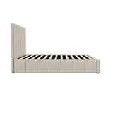 Oikiture Bed Frame Double Size Gas Lift Storage Base VISH