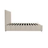 Oikiture Bed Frame Double Size Gas Lift Storage Base VISH - Top-Down View