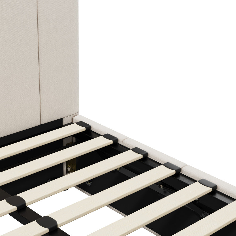 Oikiture Bed Frame King Single Gas Lift Storage Base VISH
