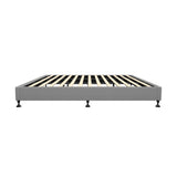 Oikiture Bed Frame King Size Fabric Grey - 45-Degree Angle