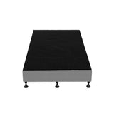 Oikiture Bed Frame King Single Fabric Grey - Side View