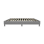 Oikiture Bed Frame King Single Fabric Grey, image 5