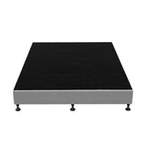 Oikiture Bed Frame Queen Size Fabric Grey