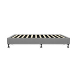 Oikiture Bed Frame Single Size Fabric Grey