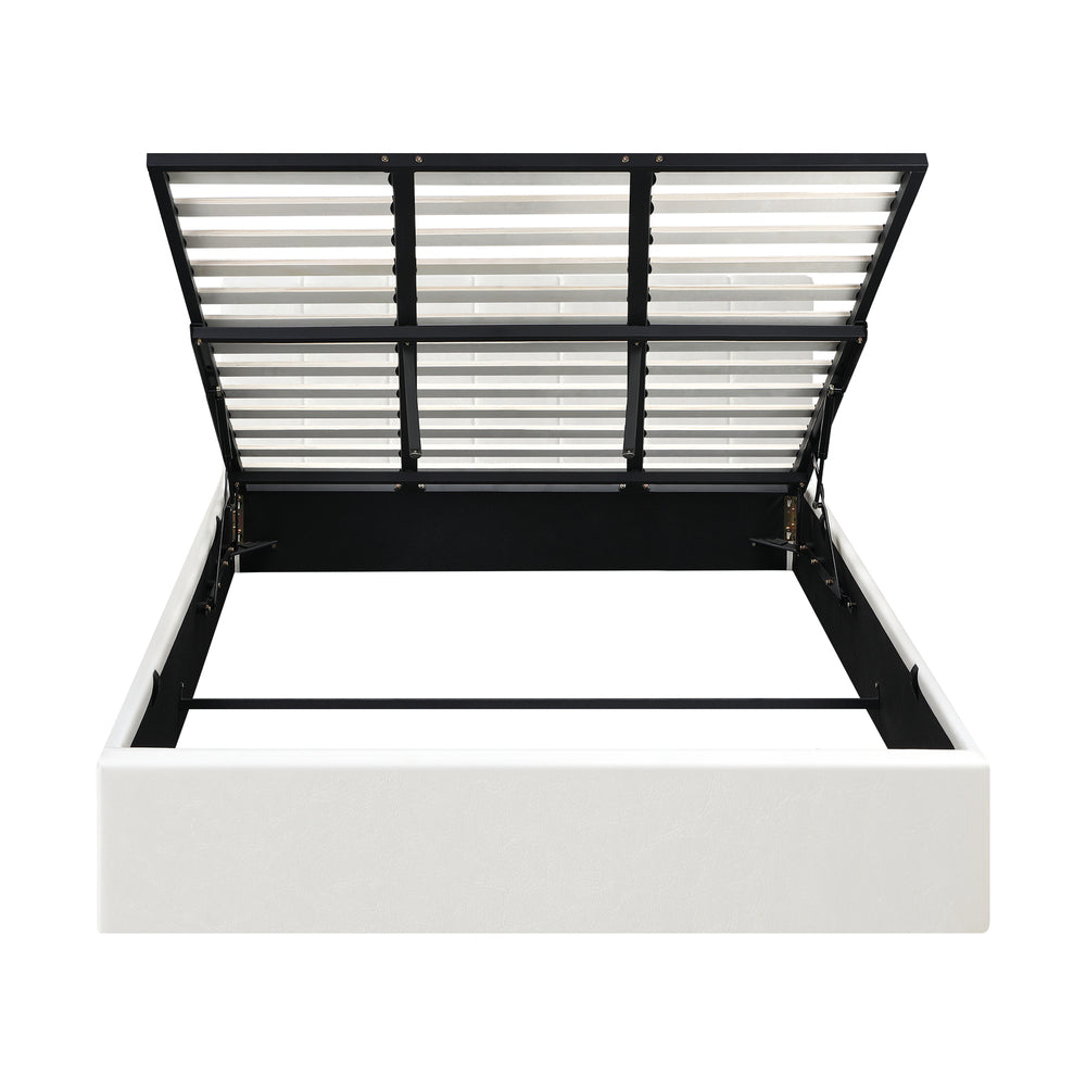 Oikiture Bed Frame King Size Gas Lift Base PU Leather ZOE
