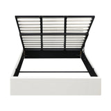 Oikiture Bed Frame King Size Gas Lift Base PU Leather ZOE - Front View