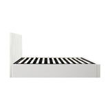 Oikiture Bed Frame King Single Gas Lift Base PU Leather ZOE - Close-Up Angle
