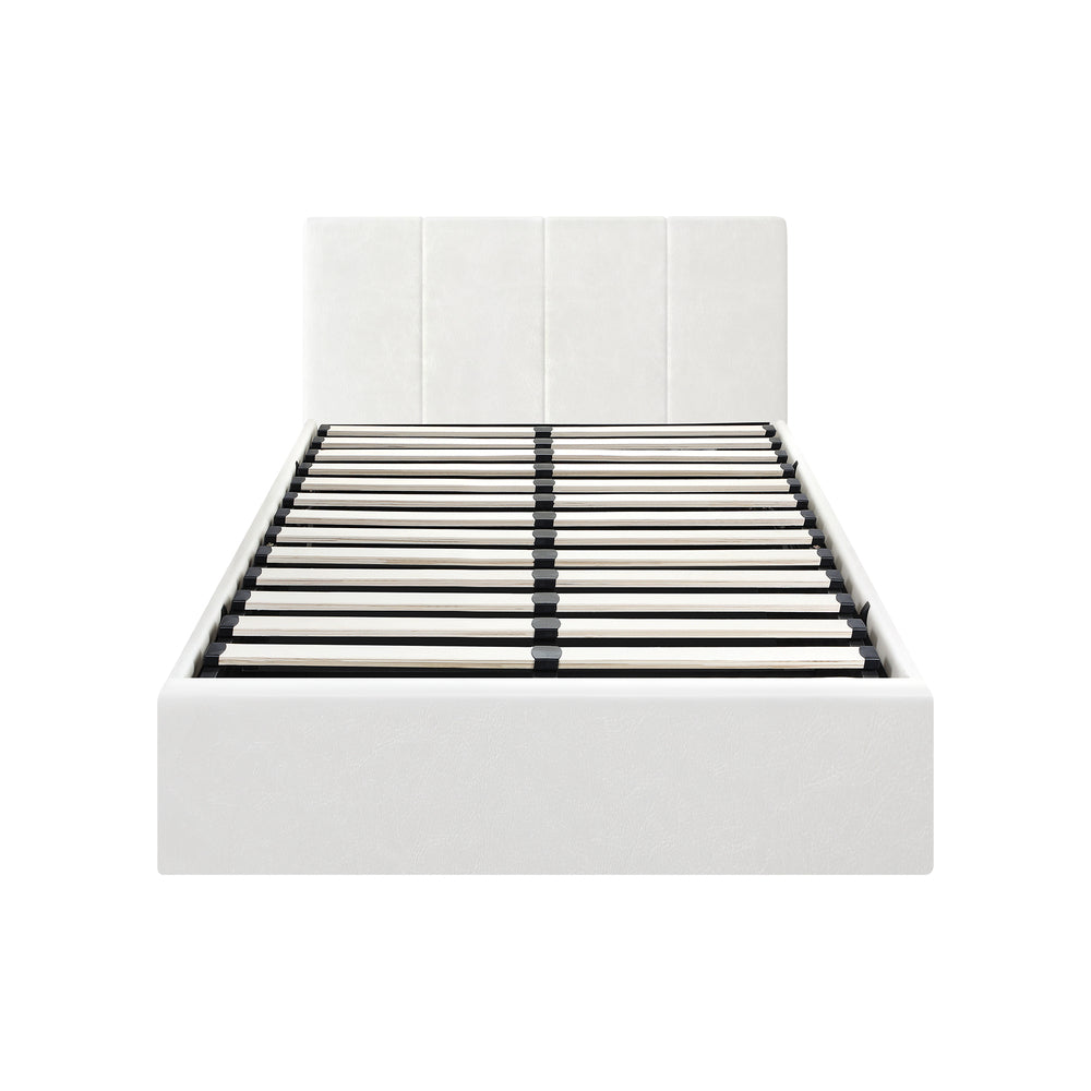 Oikiture Bed Frame King Single Gas Lift Base PU Leather ZOE
