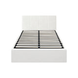 Oikiture Bed Frame King Single Gas Lift Base PU Leather ZOE - Top-Down View