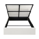 Oikiture Bed Frame Queen Size Gas Lift Base PU Leather ZOE
