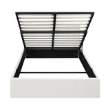 Oikiture Bed Frame Queen Size Gas Lift Base PU Leather ZOE - Rear View