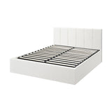 Oikiture Bed Frame Queen Size Gas Lift Base PU Leather ZOE