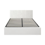 Oikiture Bed Frame Queen Size Gas Lift Base PU Leather ZOE